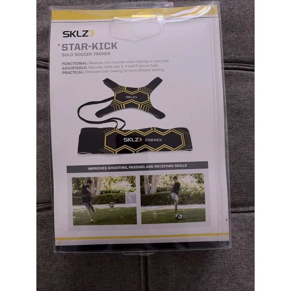 SKLZ Star-Kick Solo Soccer Trainer Black / Yellow Fits Ball Sizes 3, 4 & 5